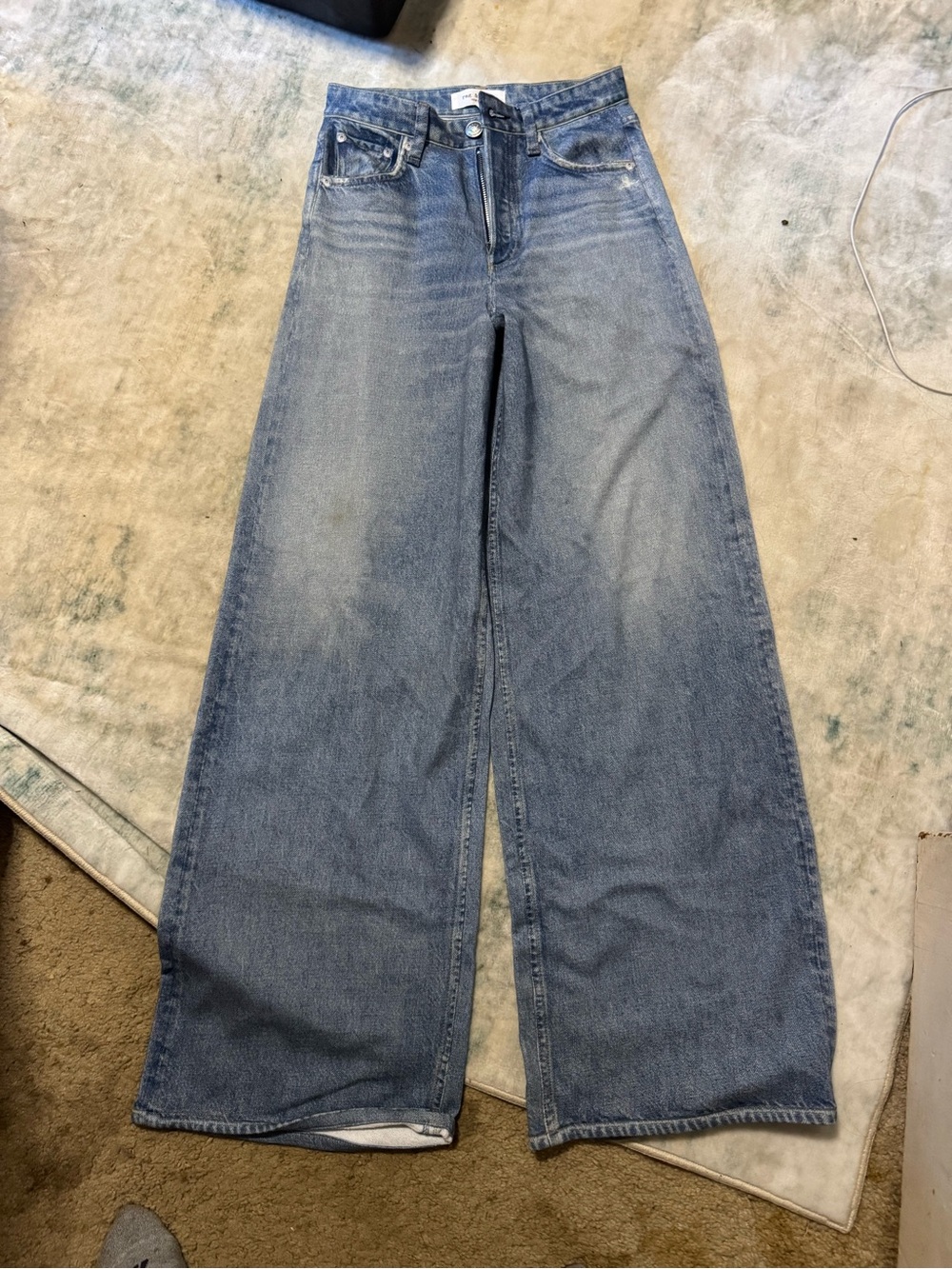 rag & bone Miramar Vintage Wash Wide-Leg sweatpant Jeans in Light Blue